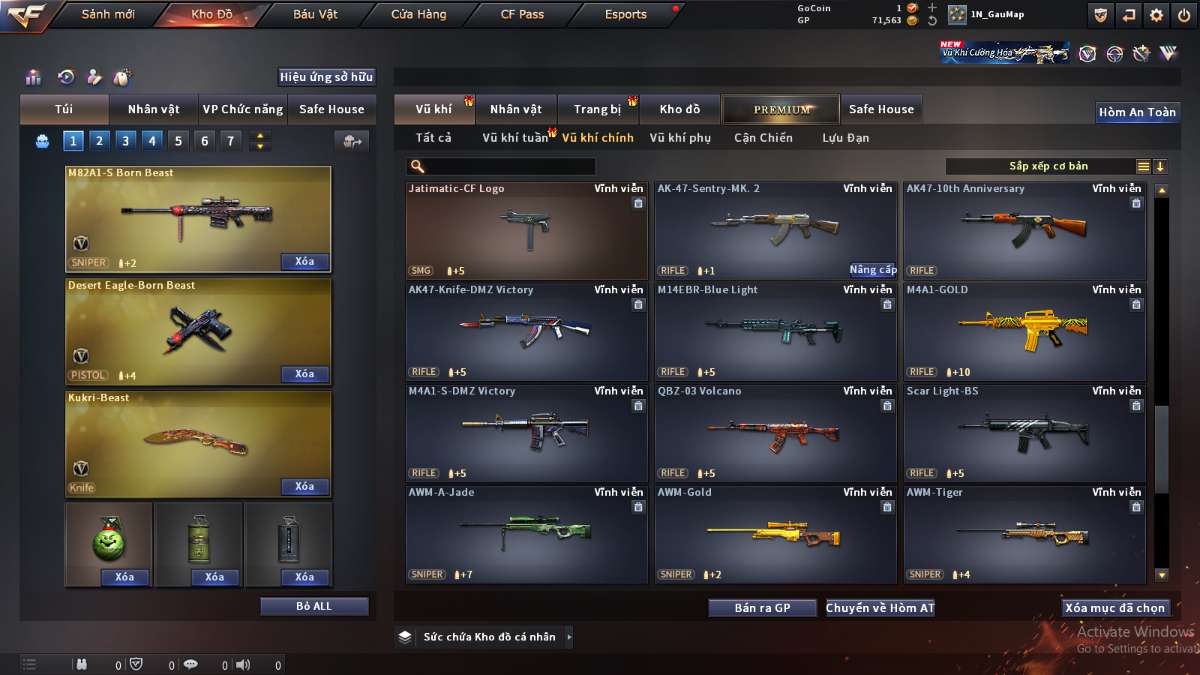 shop acc cf uy tin gia re